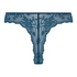 Lace Back Invisible Thong, Blue