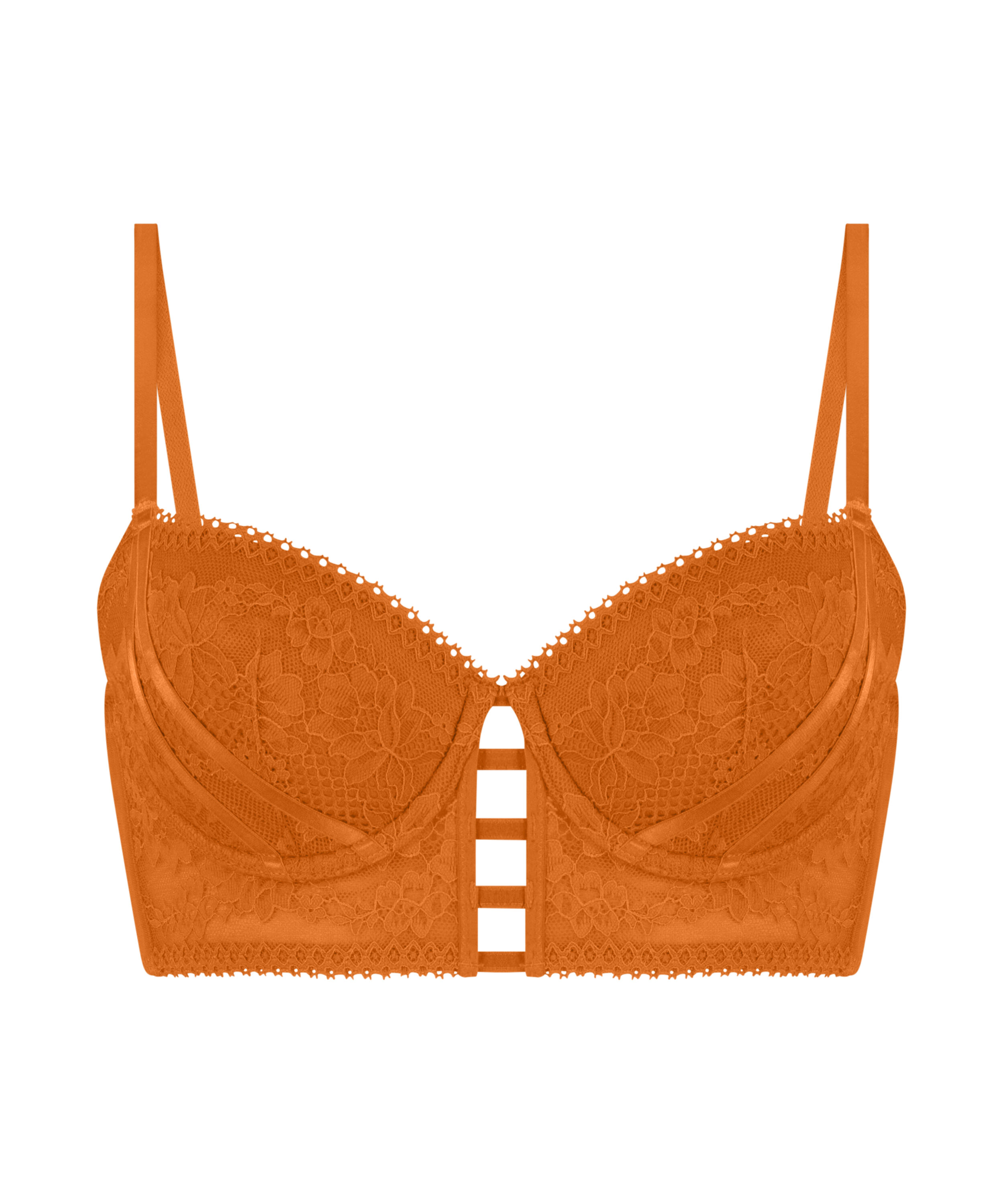 Vera Padded Longline Underwired Bra, Orange