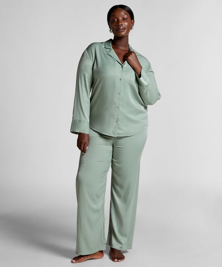 Satin Trousers, Green