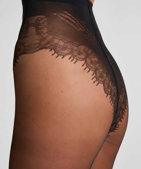 Tights 20 Denier Lace, Black