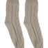 1 pair of knitted socks, Beige