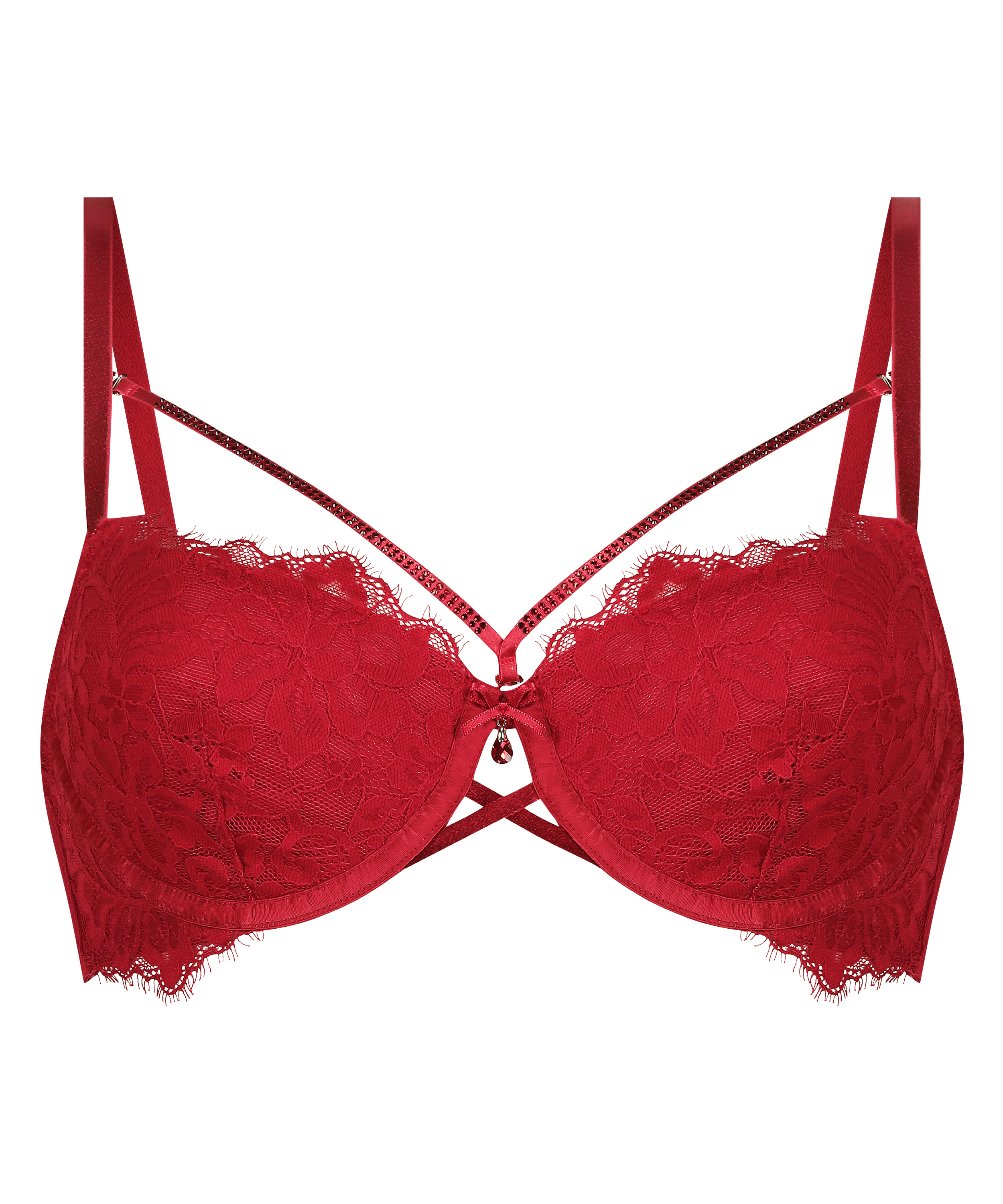 Charlotta Padded Underwired Bra, Red, main