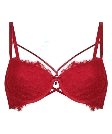Charlotta Padded Underwired Bra, Red