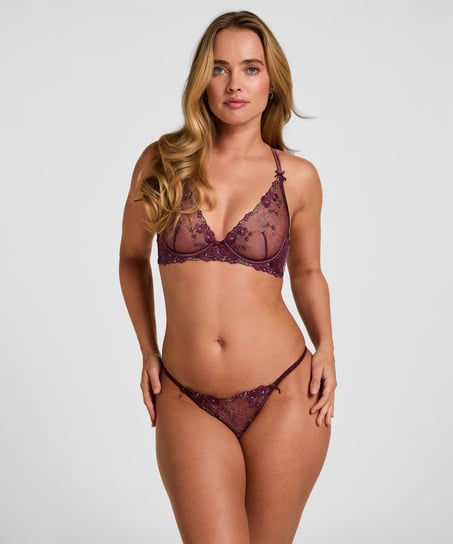 Peonie Highleg Thong, Purple