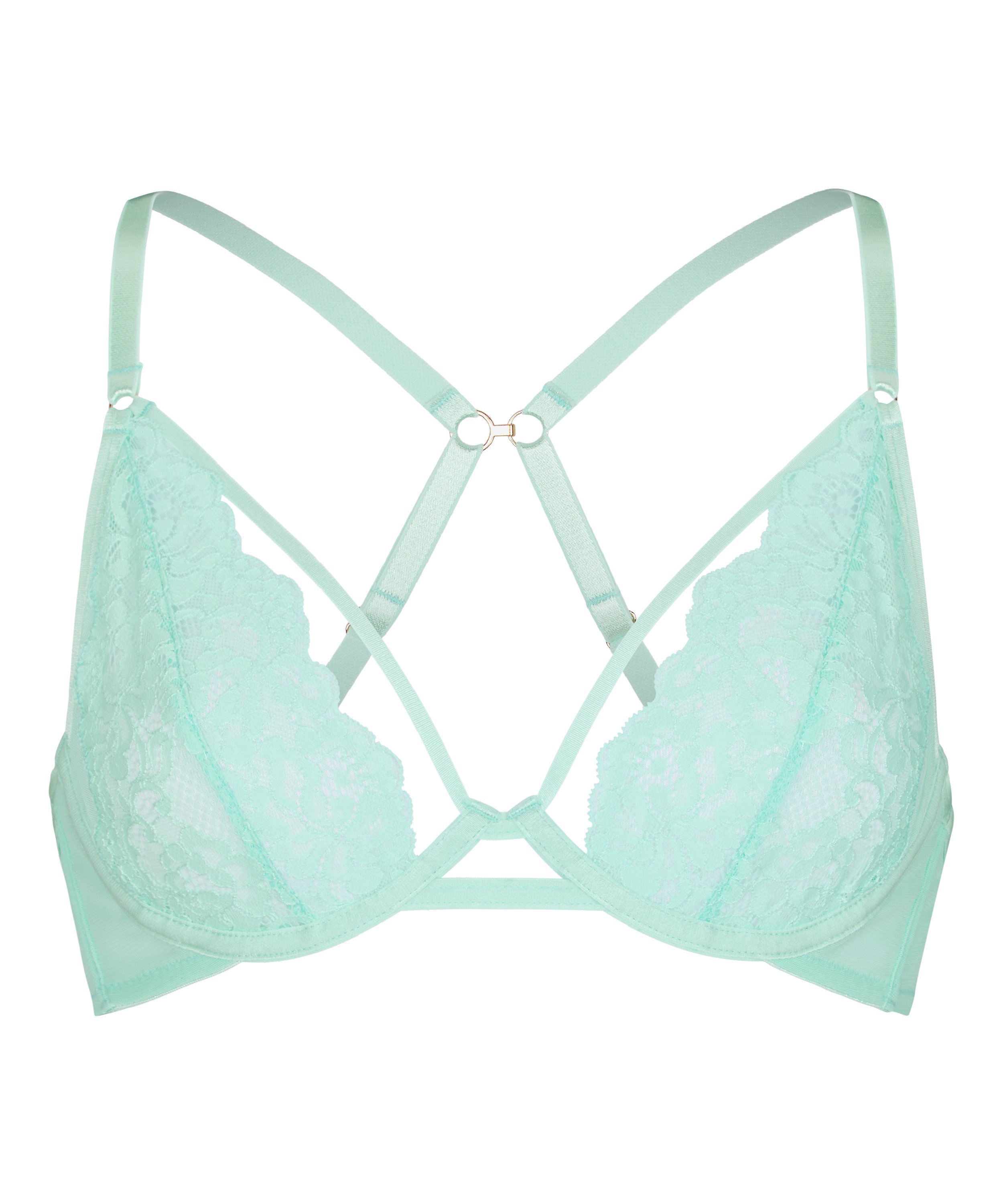 Cinnamon Non-Padded Underwired Bra, Green, main