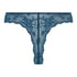 Lace Back Invisible Thong, Blue
