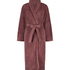 Long Fleece Bathrobe, Purple
