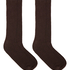 Cashmere Blend Ribbed Socks, Brown