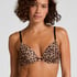 Plunge Padded Underwired Bra, Brown