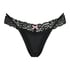 Elliena Extra Low V Thong, Black
