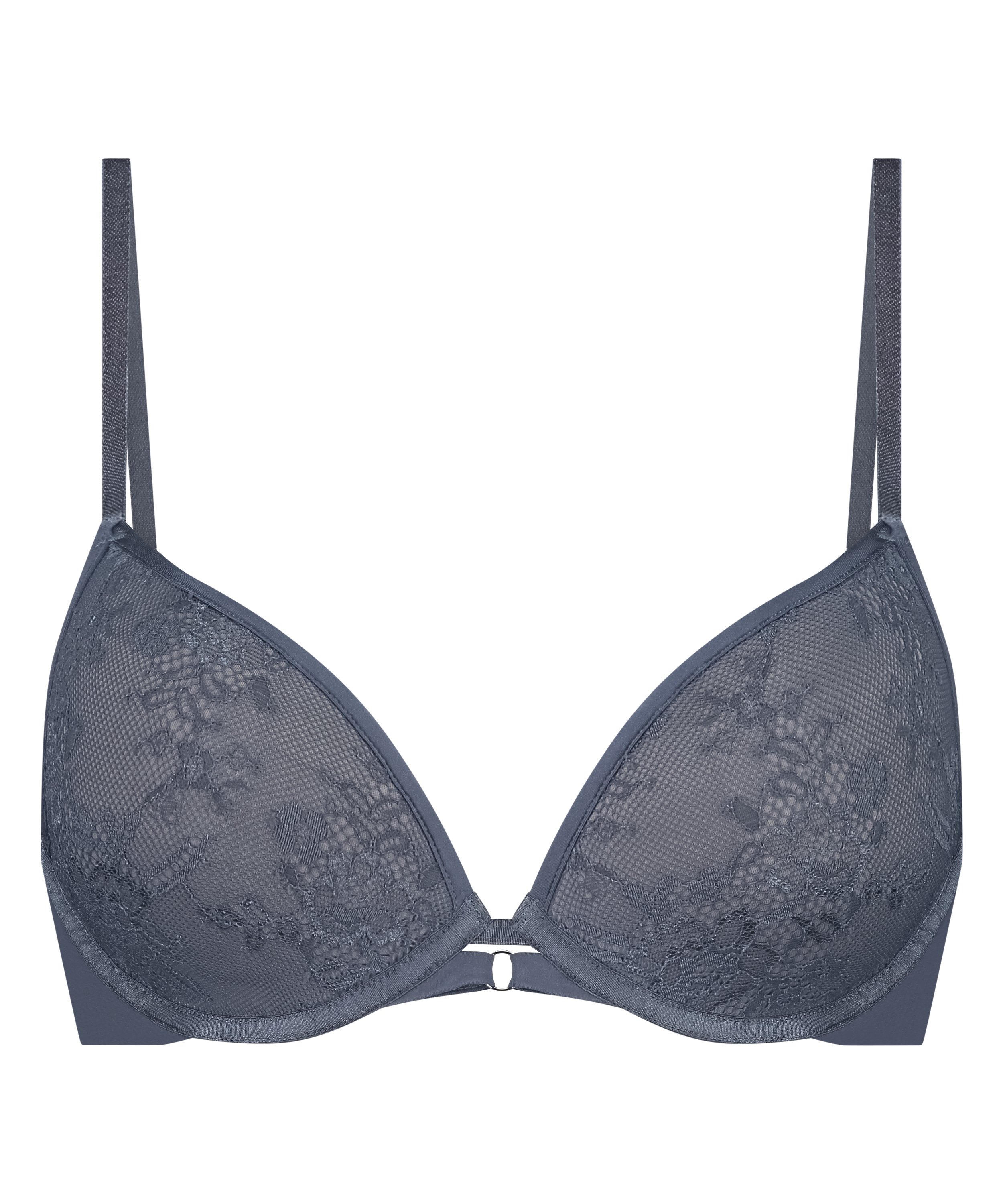 Lea Padded Underwired Push-Up Bra, Gray, main