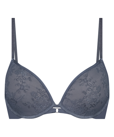Lea Padded Underwired Push-Up Bra, Gray