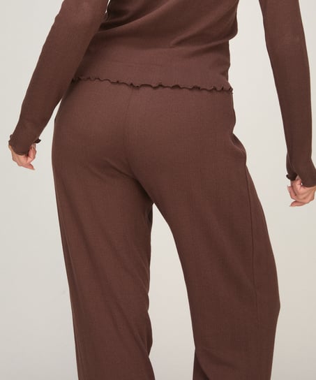 Pant Loose Pointelle, Brown