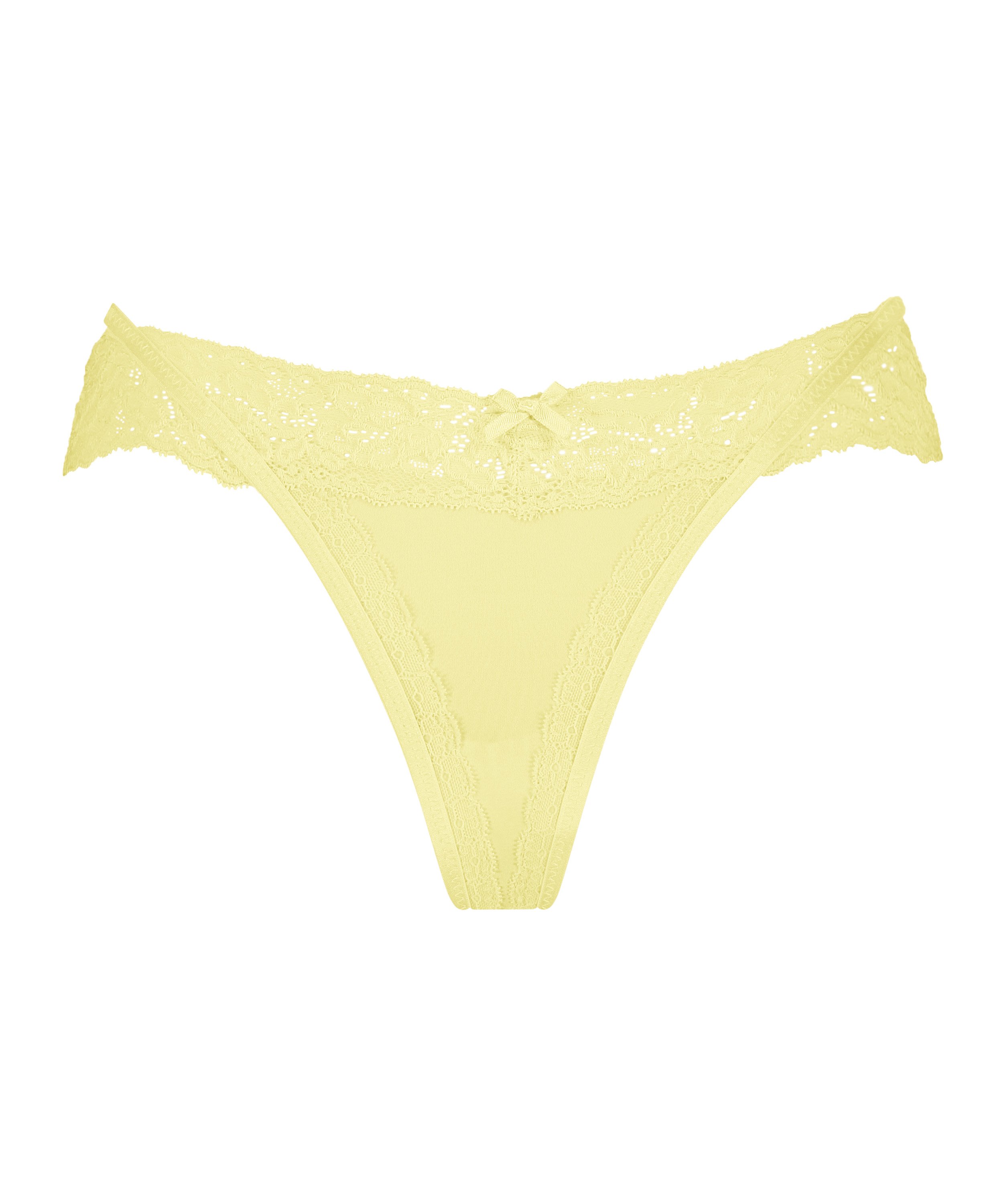 Elliena Extra Low V Thong, Yellow, main