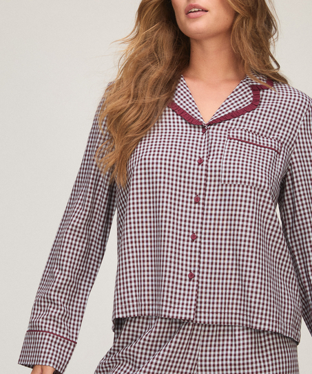 Pyjama Set Poplin Ruffle, Purple