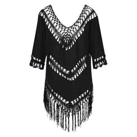 Fringe Tunic, Black