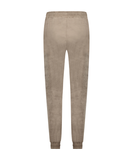 Velour Jogging Bottoms, Brown