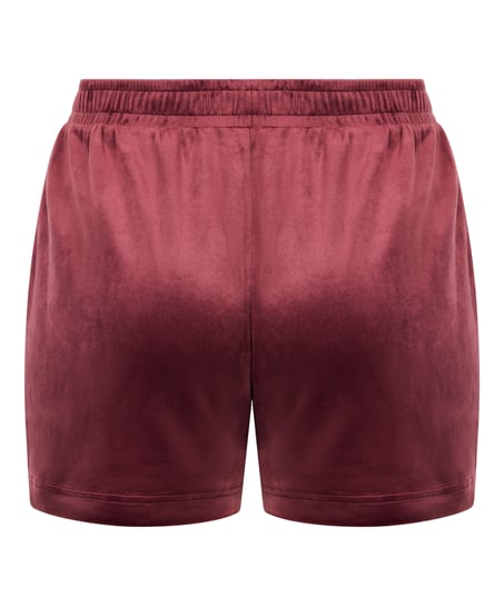 Velvet Pocket shorts, Red