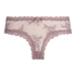 Floral Mesh V-shaped Brazilian Knickers, Purple
