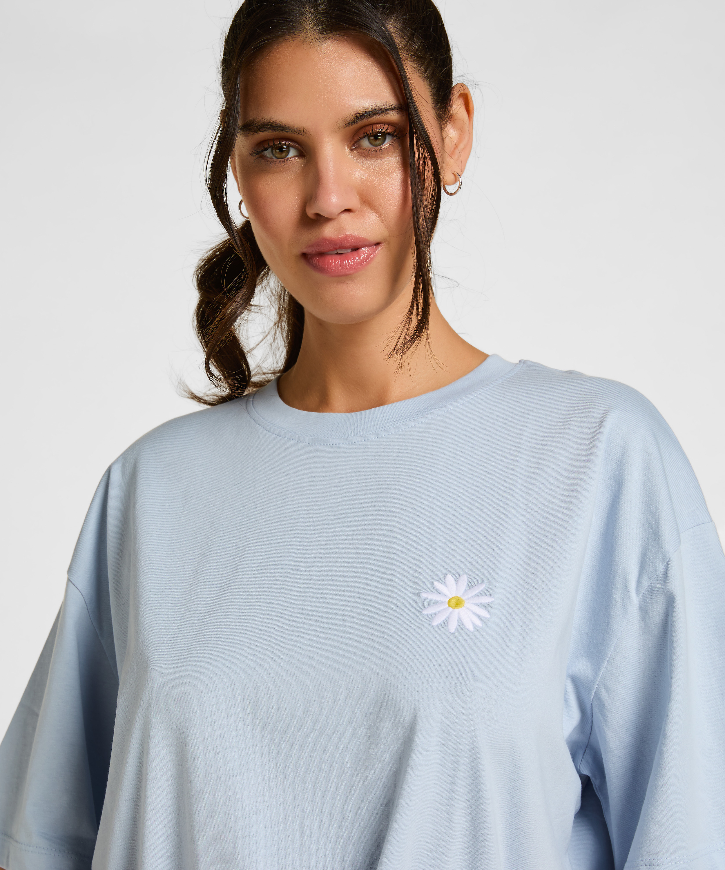 Roundneck Nightshirt, Blue, main