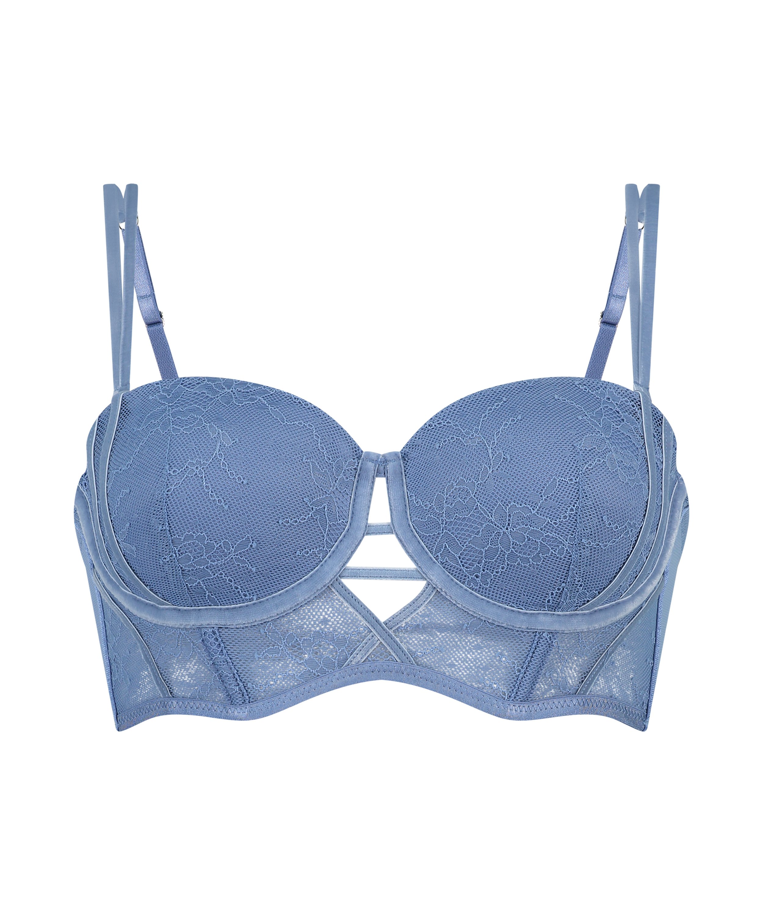 Molly Padded Underwired Strapless Bra, Blue, main