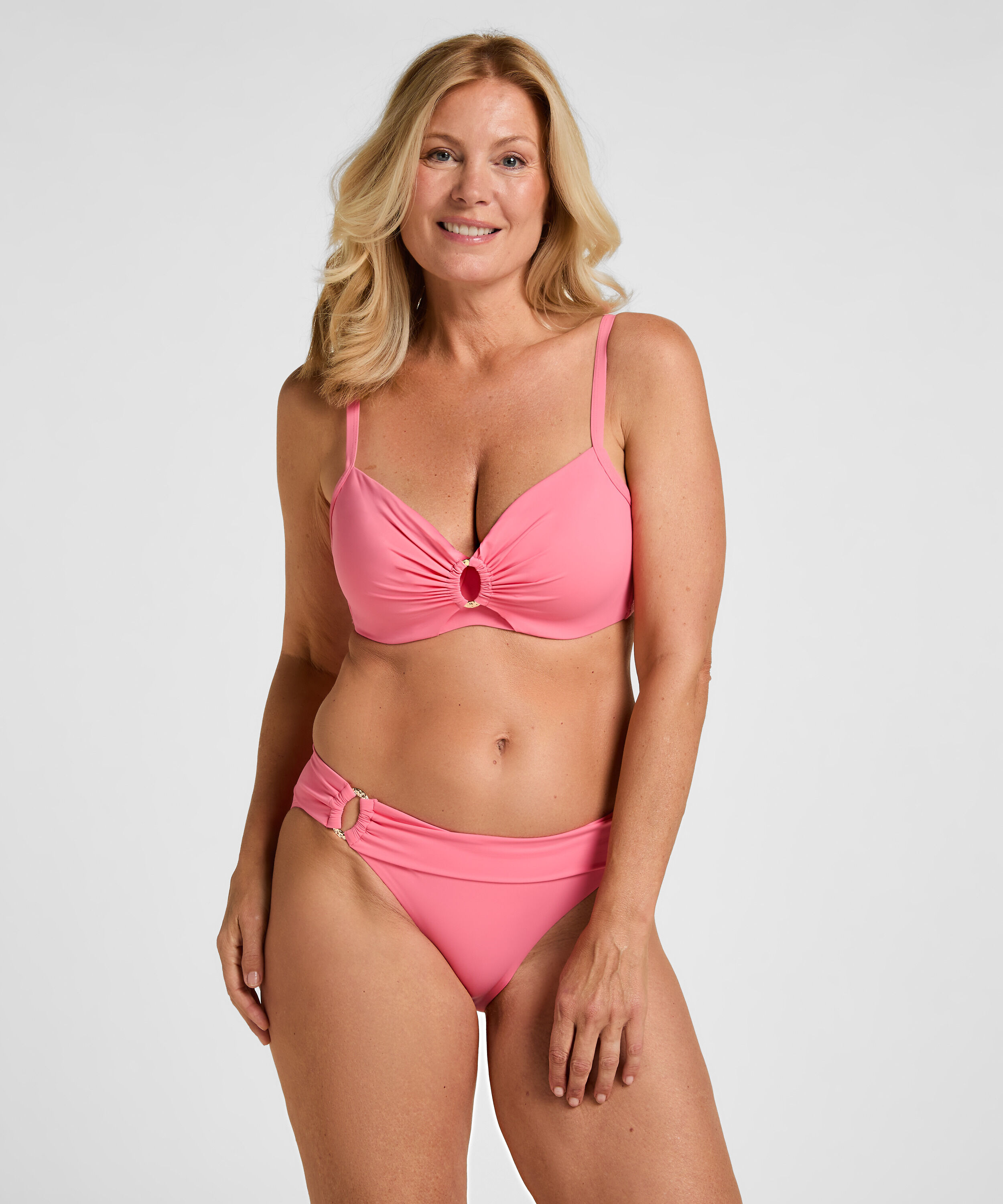 Luxe Non-Padded Underwired Bikini Top, Pink