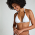 Seashell Triangle Bikini Top, White