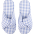 Vichy Braided Slippers, Blue