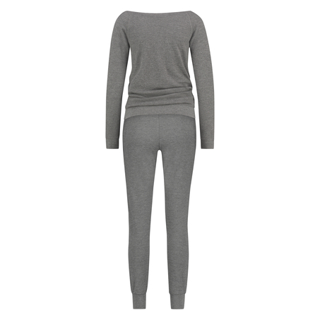 Waffle pyjama set, Gray