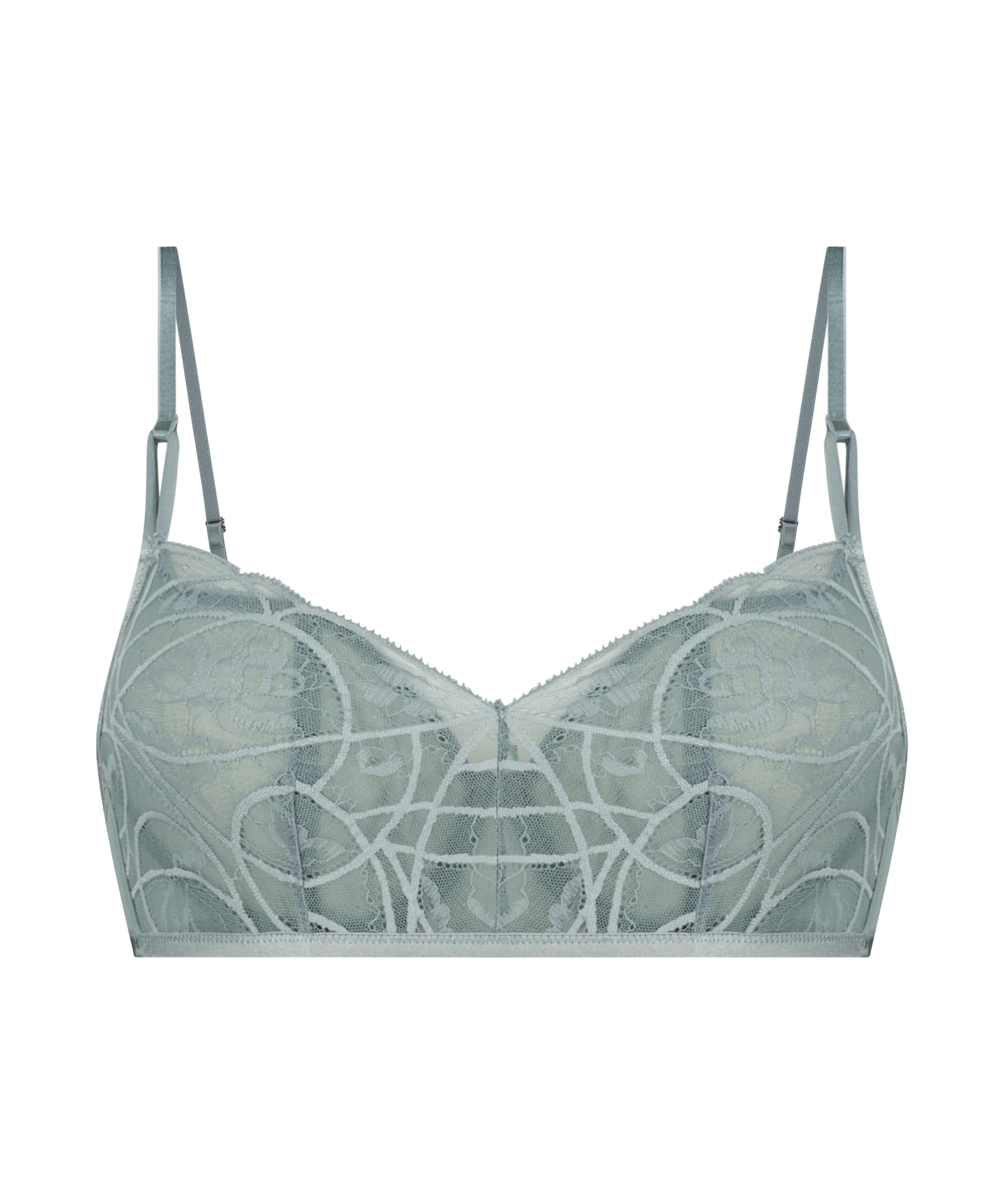 Luna Non-Padded Underwired Bra, Blue, main