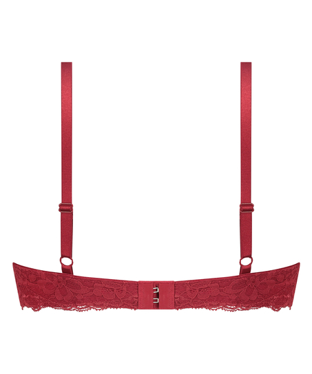 Marine Padded Push-Up Underwired Bra, Red