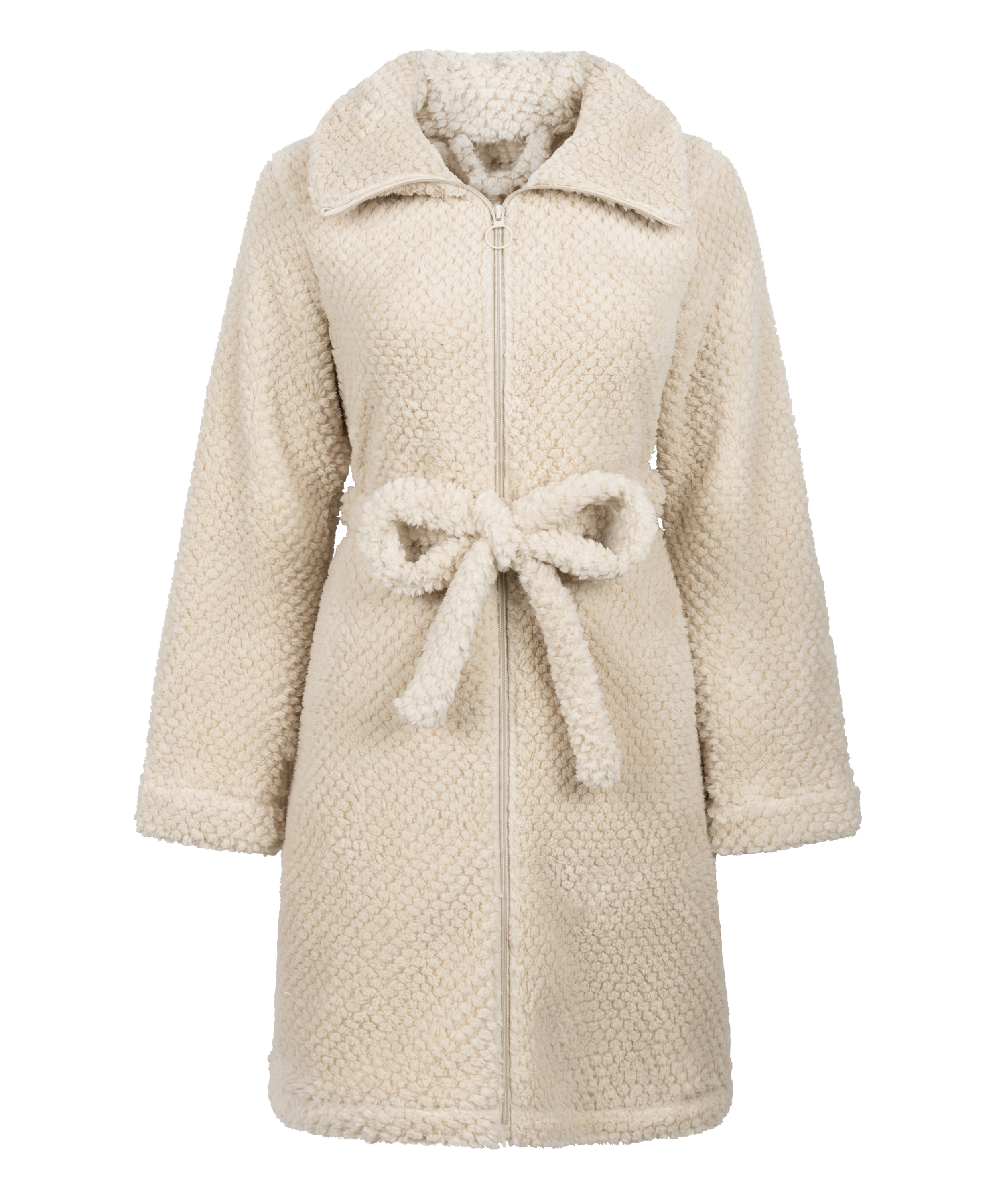 Robe Zip Up Fleece, White, main