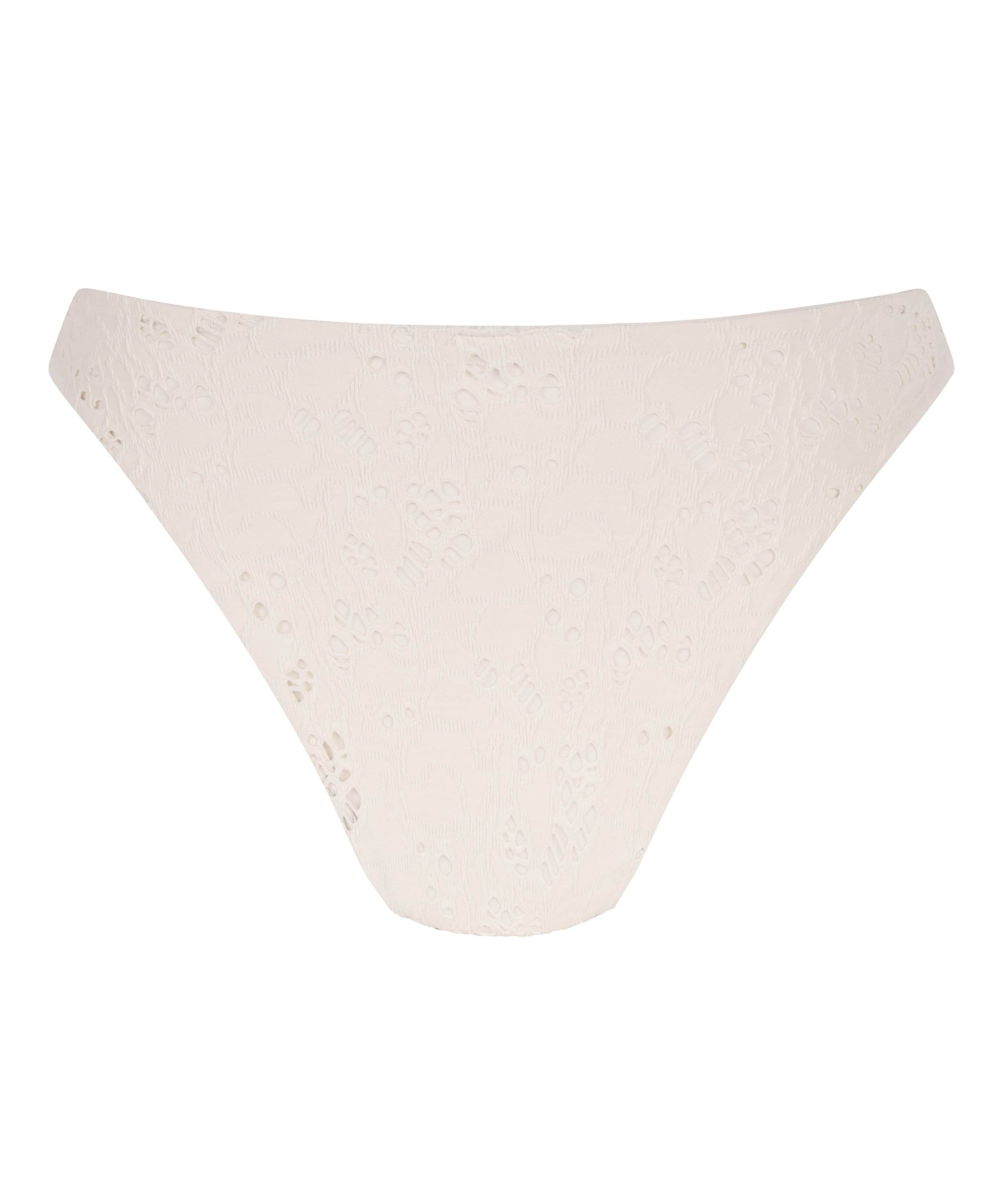 Crochet High Leg Bikinibottom, White, main