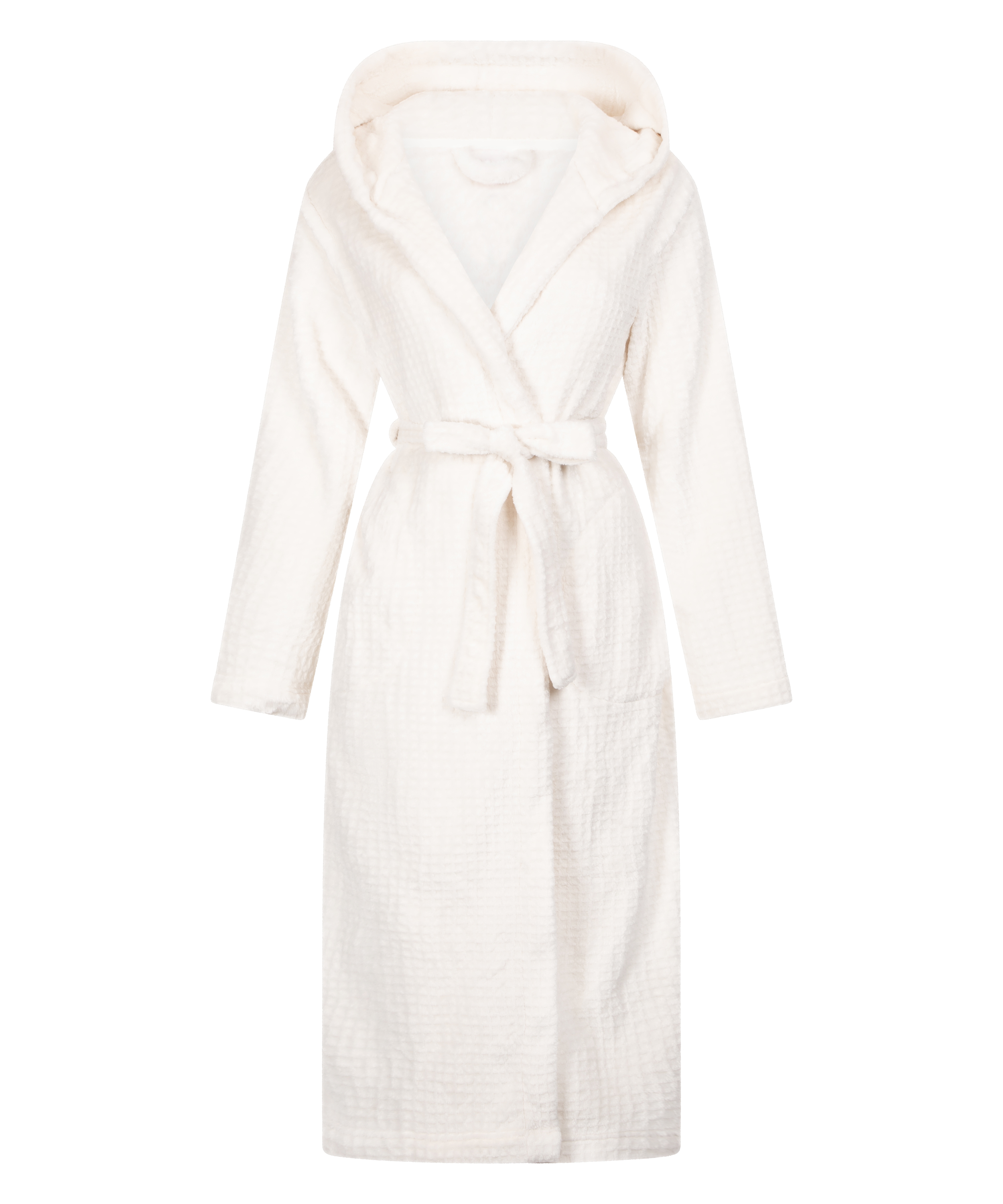 Waffle Bathrobe, White, main