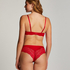 Rose padded push-up bra, Red