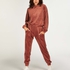 Tall Velours Jogging Bottoms, Brown