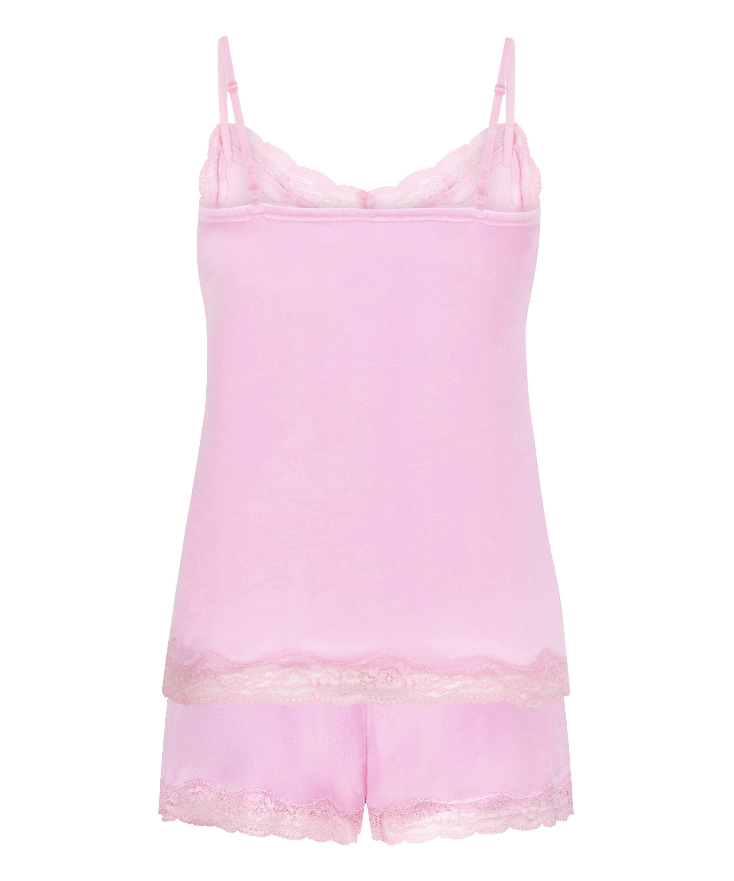 Velours Pyjama Set, Pink, main