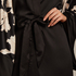Bloom Satin Kimono, Black
