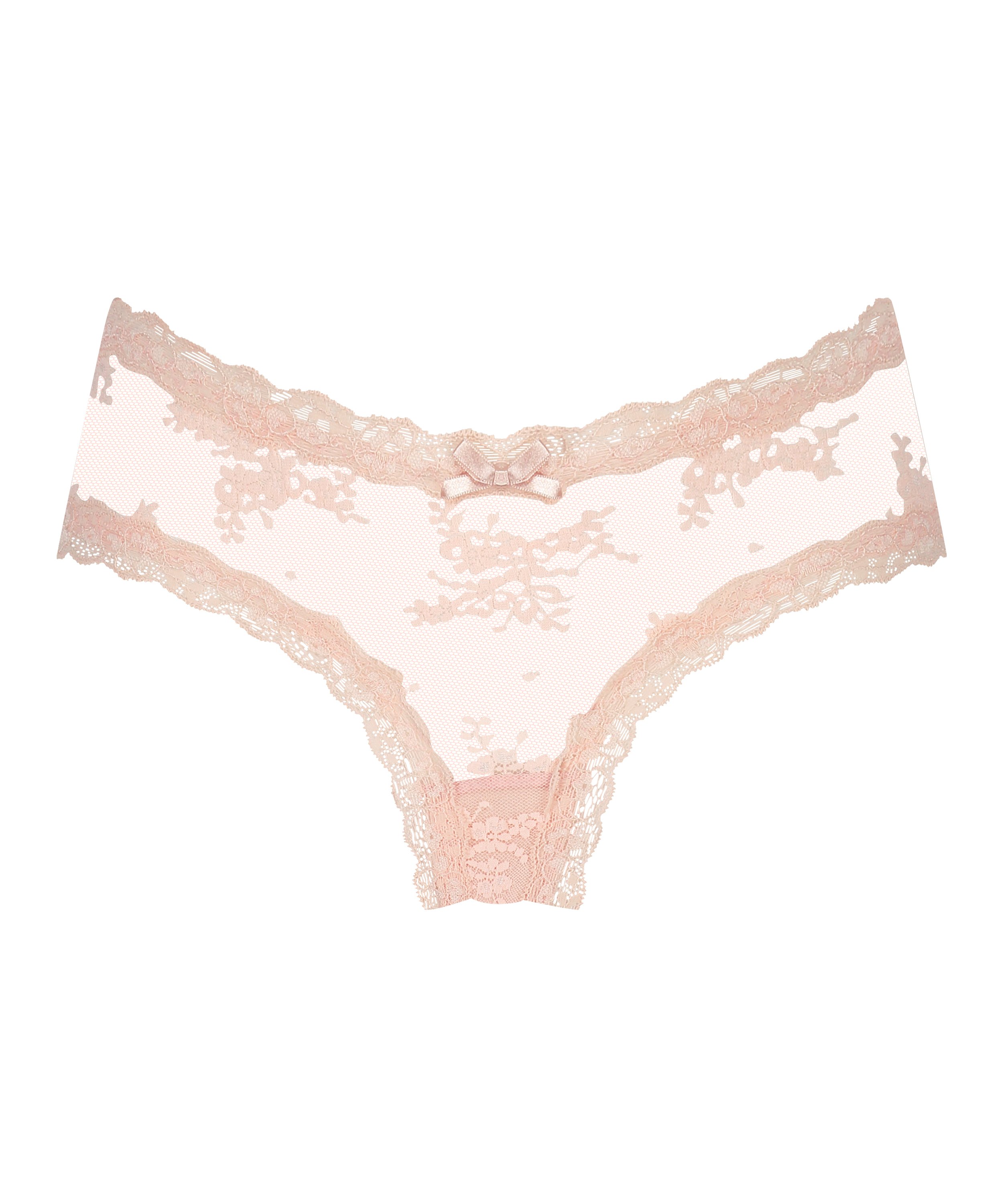 V-shaped Brazilian knickers mesh, Pink, main