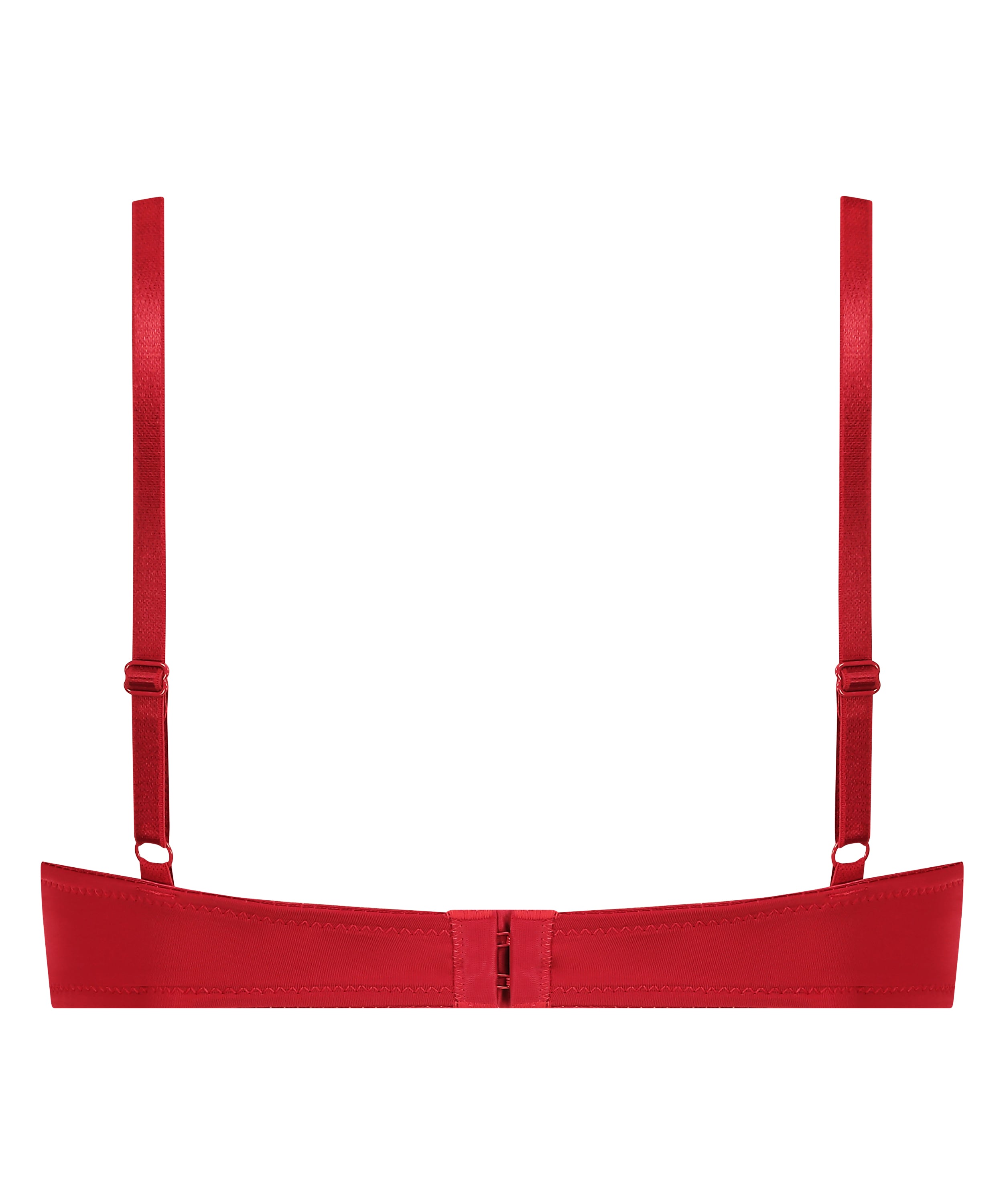 Plunge Padded Underwired Bra, Red, main