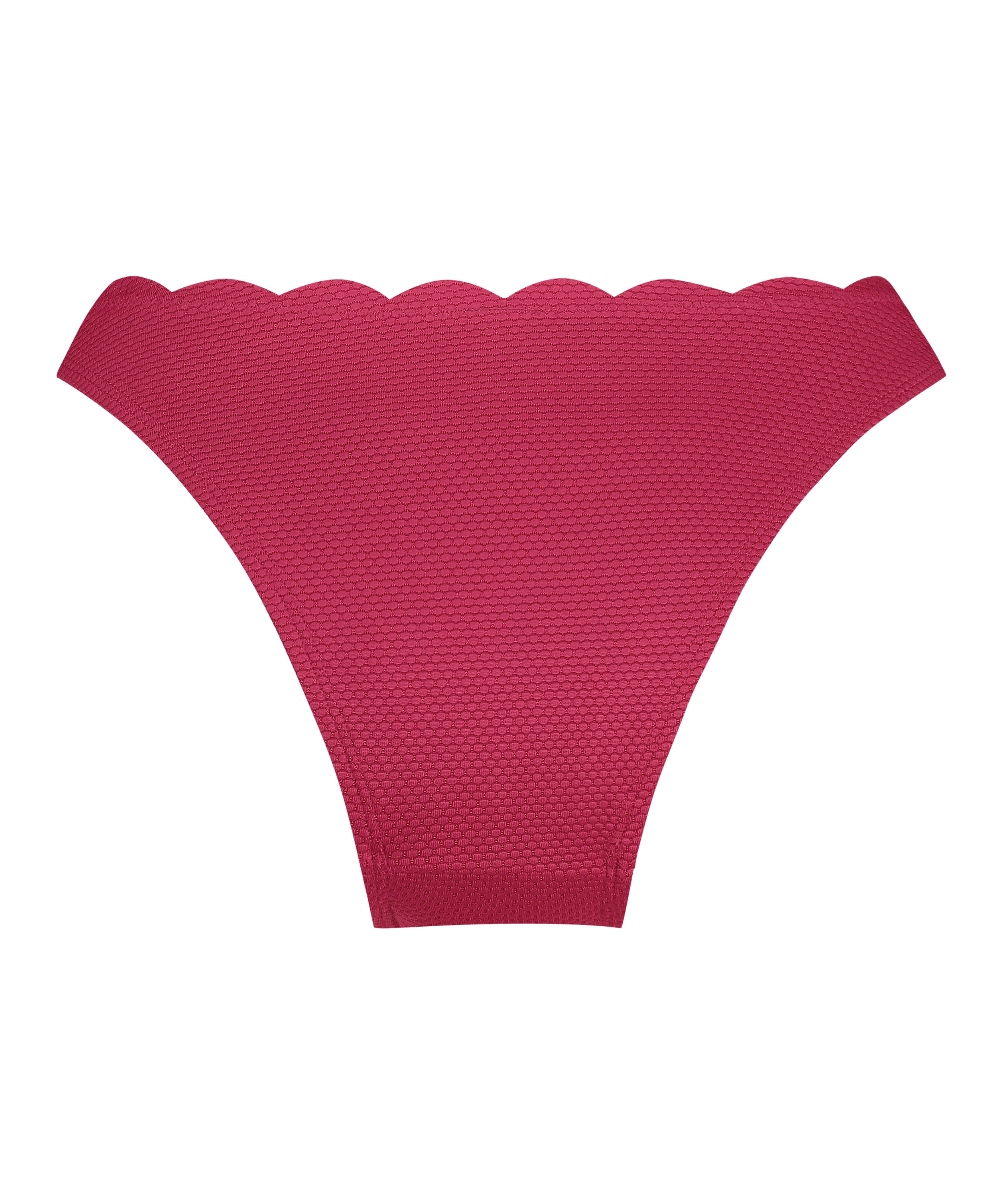 Scallop High-Leg Bikini Bottoms, Pink, main