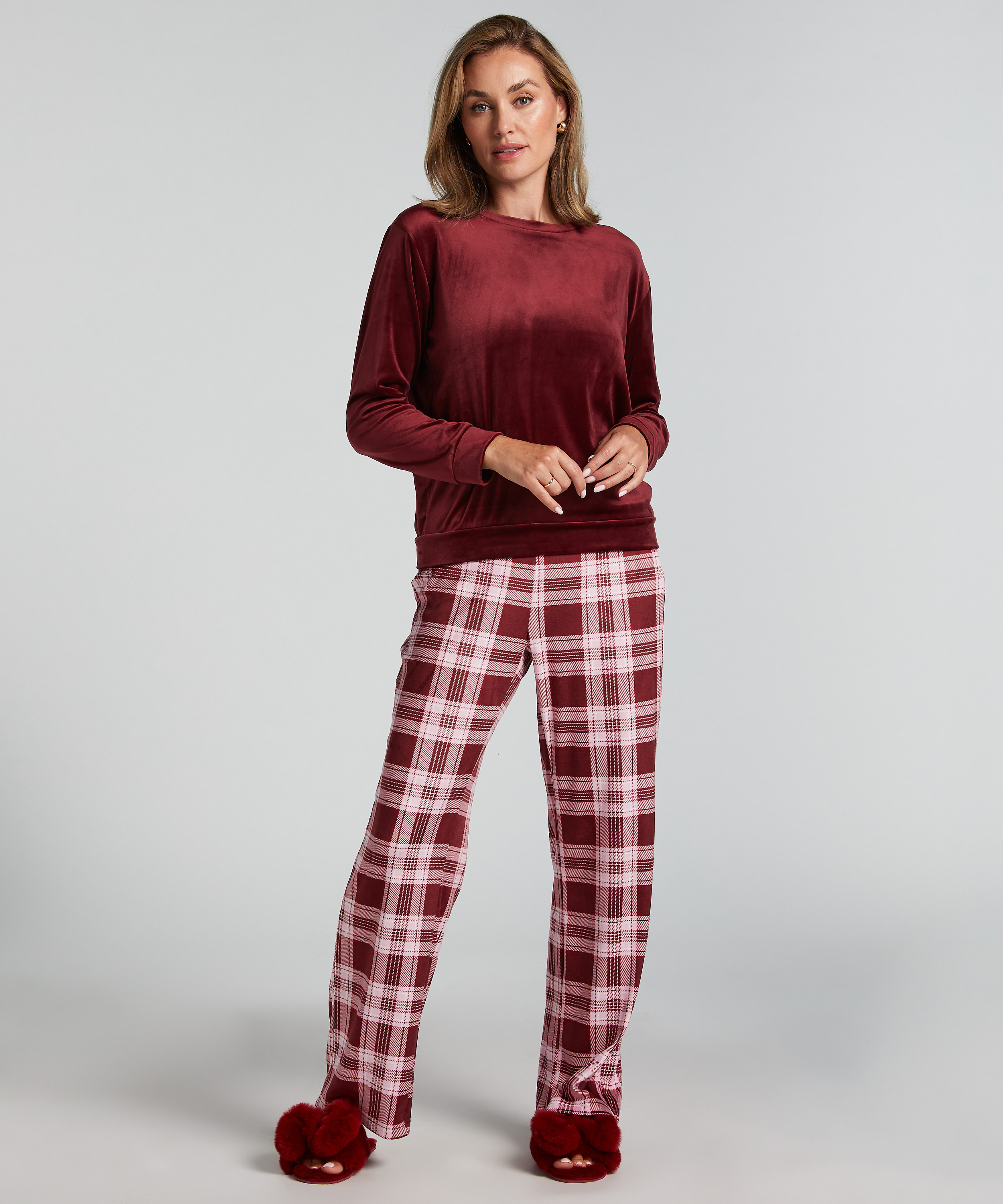 Velvet Pyjama Set, Purple, main