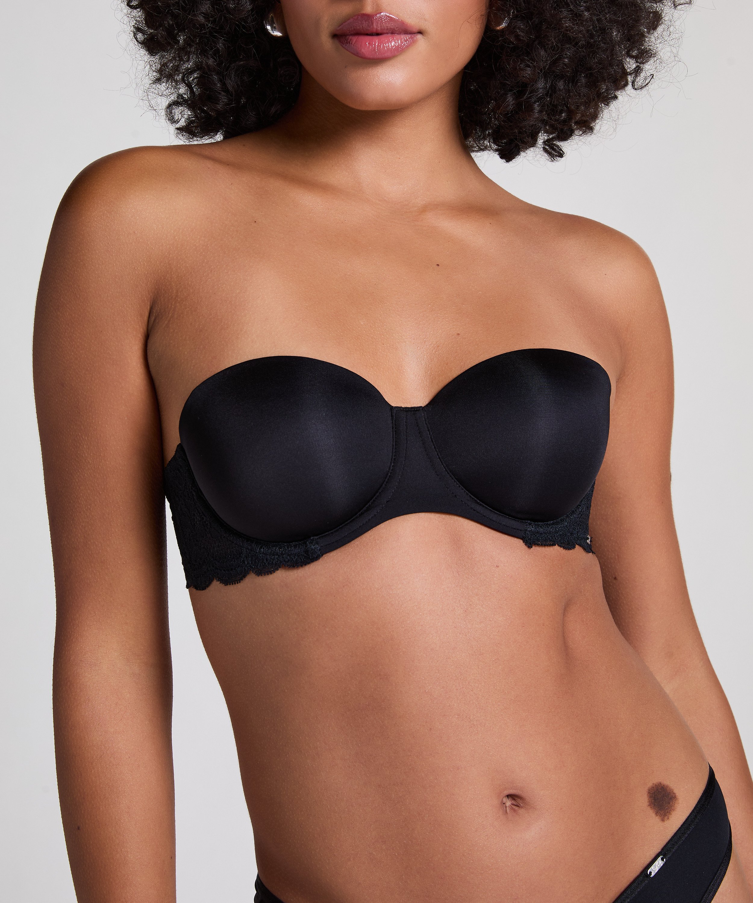 Angie Padded Strapless Underwired Bra, Black, main