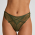 Isabelle High-Waisted Highleg Thong, Green