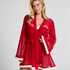 Santa Mesh Kimono, Red