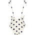 Scallop Dot swimsuit, White