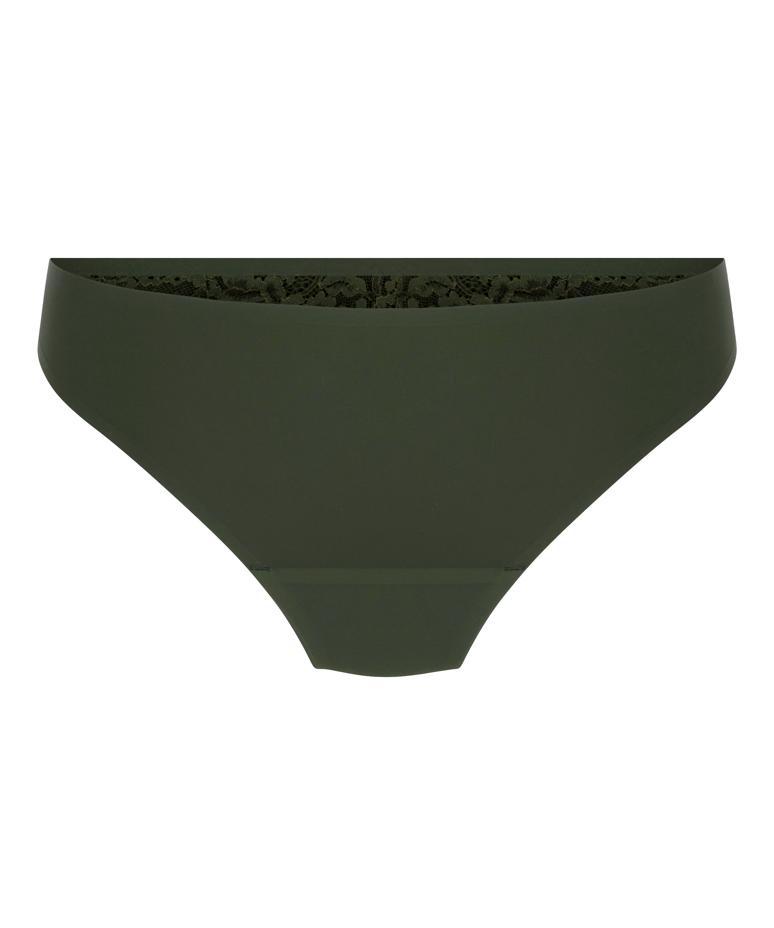 Lace Back Invisible Thong, Green, main