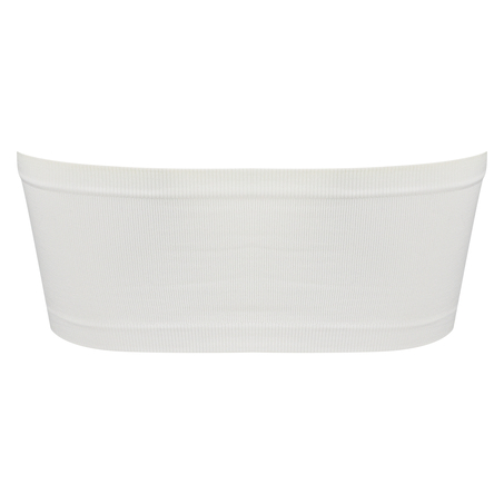 Seamless bandeau top, White