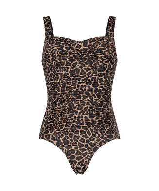 Leopard swimsuit, Beige