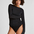 super soft Boatneck Shirt with Cashmere, Black